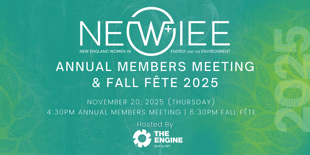 NEWIEE’s 2025 Annual Members Meeting & Fall Fête, 20 November | Event in Cambridge | AllEvents