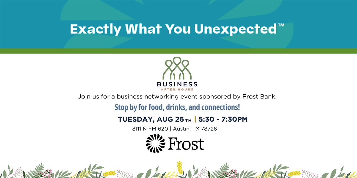 West Austin Business After Hours, 26 August | Event in Austin | AllEvents