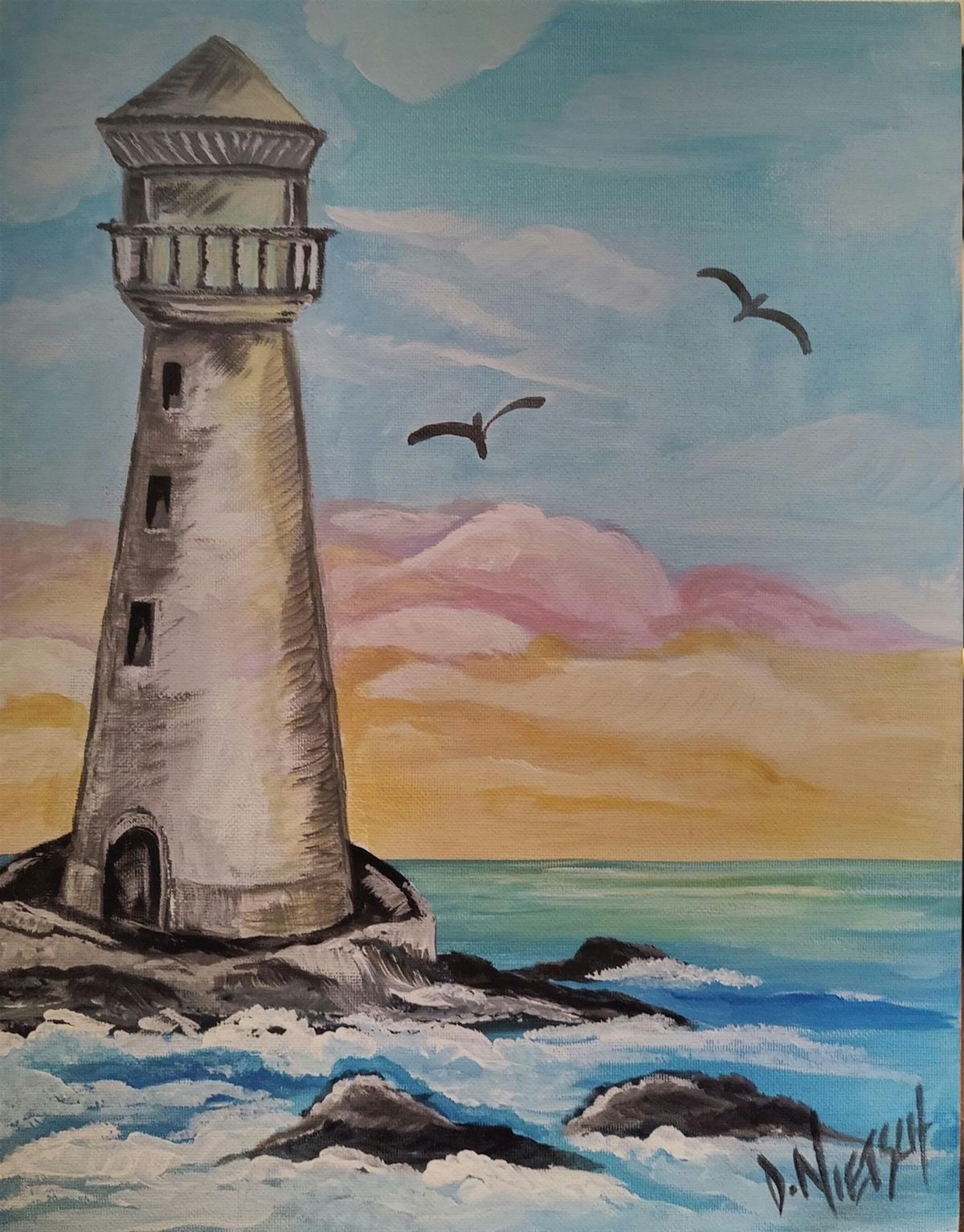 'Lighthouse at Dawn' Paint-n-Sip | Event in Burgettstown | AllEvents