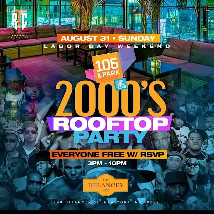 Labor Day Weekend 2000's Rooftop Party   @ The Delancey Rooftop, 31 August | Event in New York | AllEvents