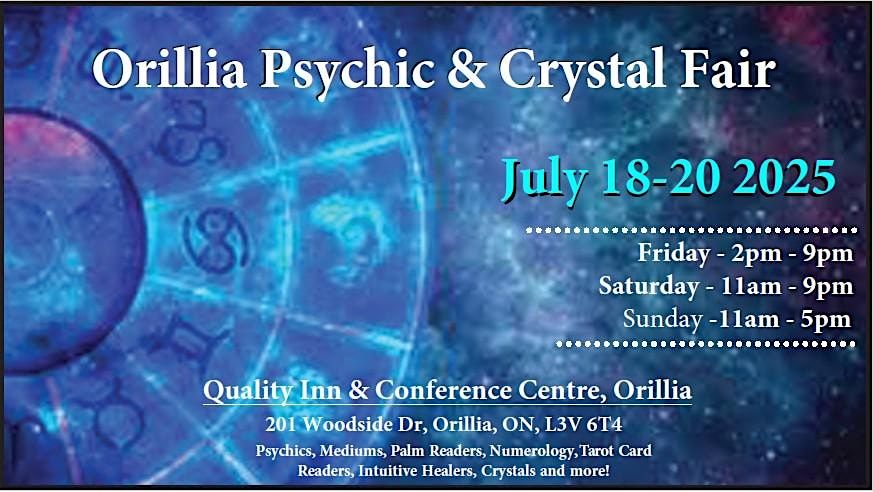 Orillia Psychic & Crystal Fair, 18 July | Event in Orillia | AllEvents