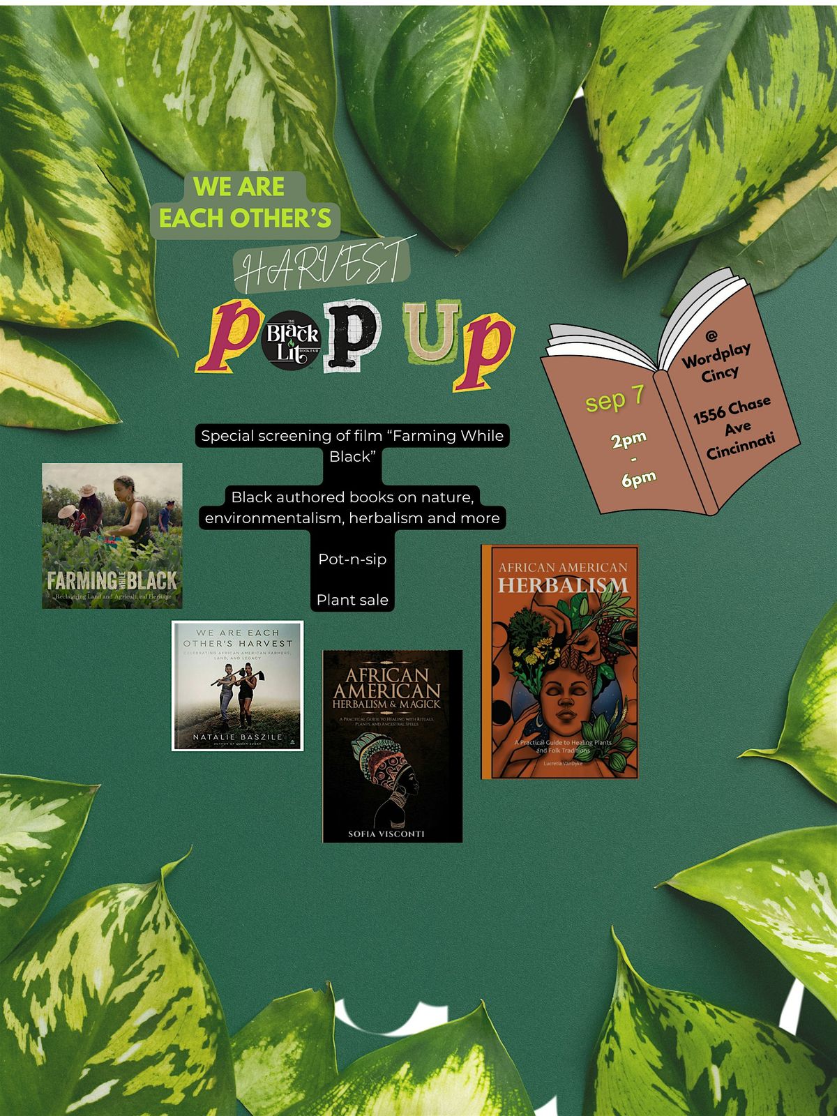 “We are each other’s harvest” Pop up Bookfair, 7 September | Event in Cincinnati | AllEvents