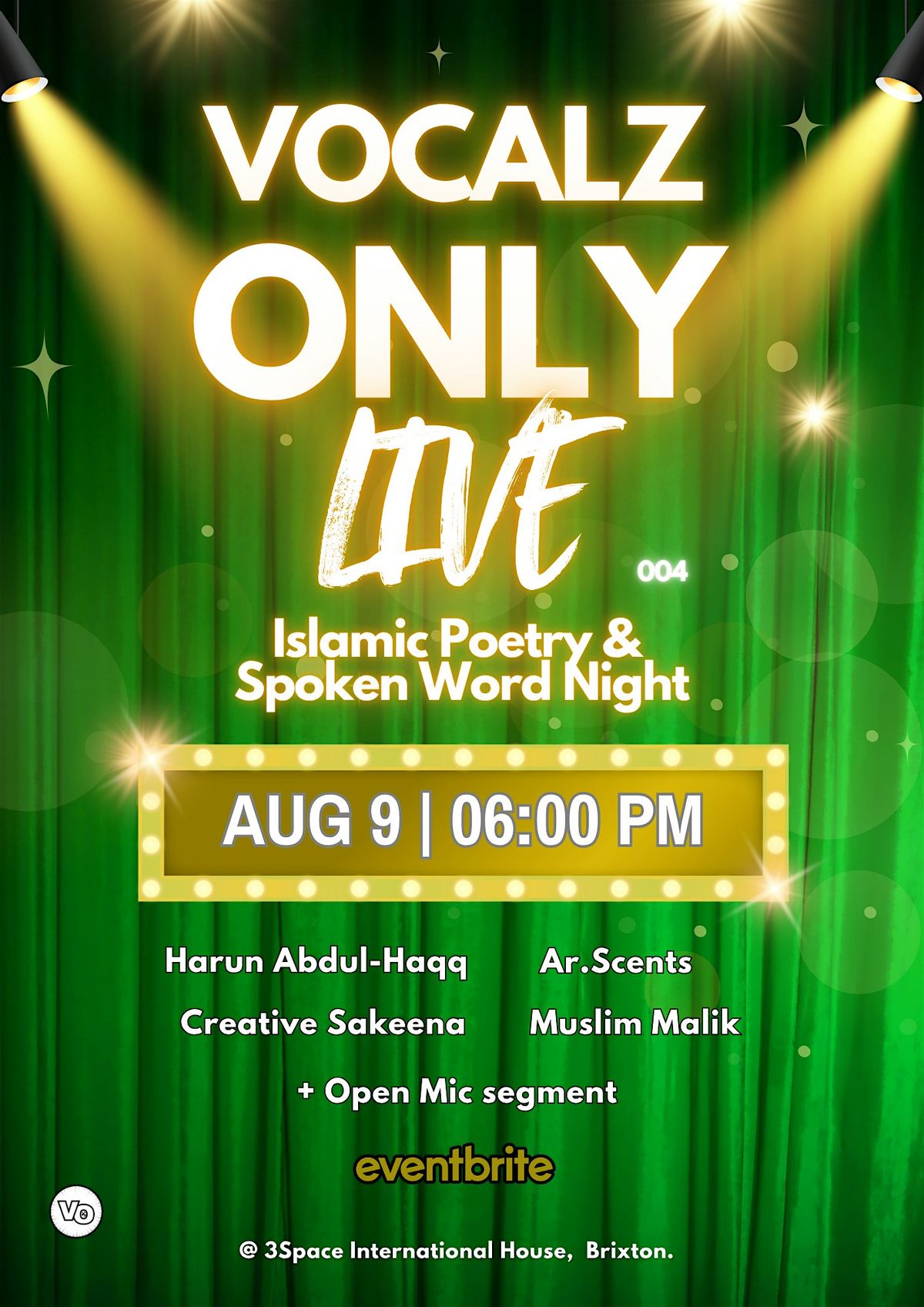 Vocalzonly Live #004, 9 August | Event in London | AllEvents