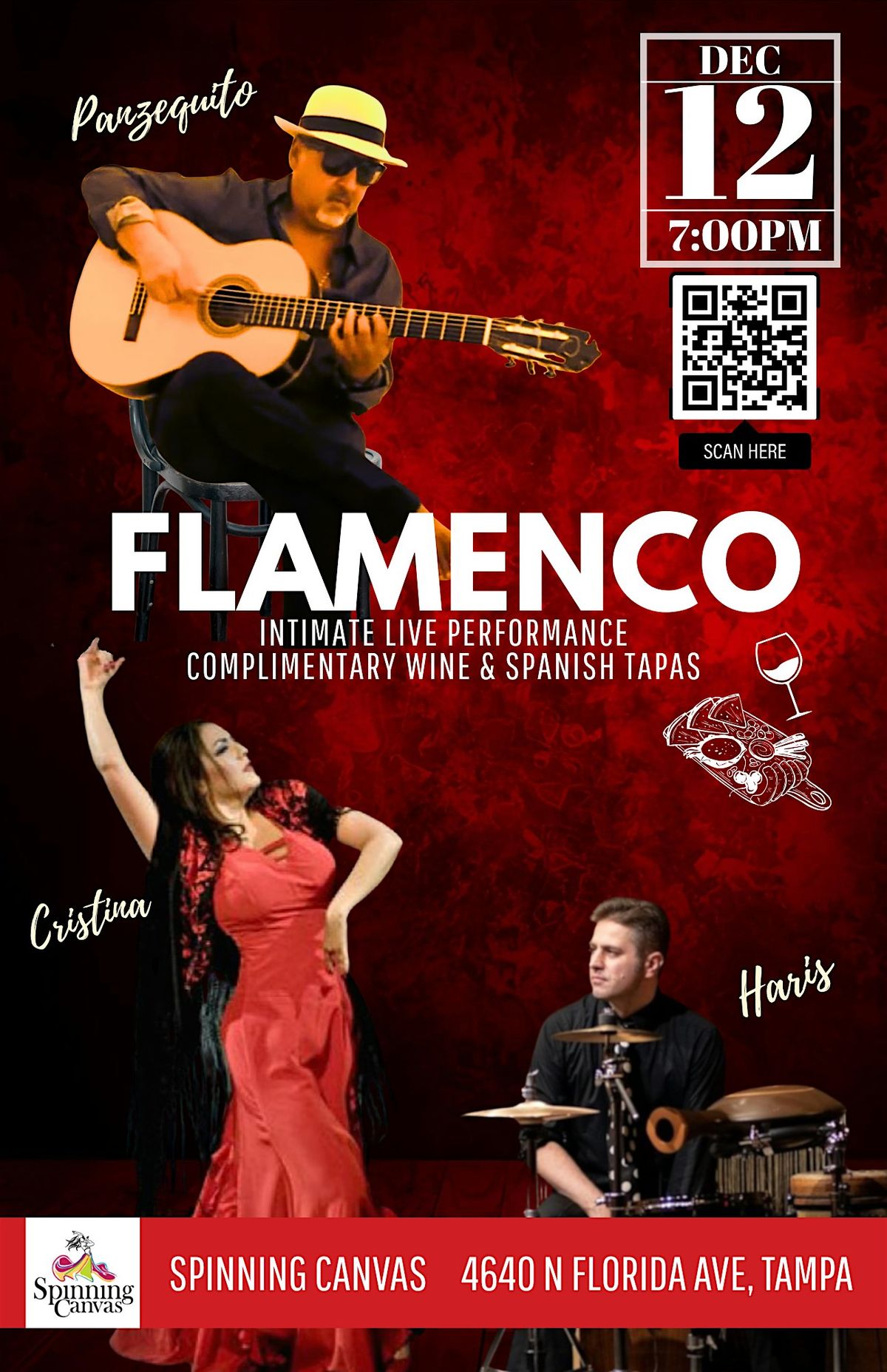 Flamenco Journey with José Cortés Arana “Panzekito Jr.” trio, 12 December | Event in Tampa | AllEvents