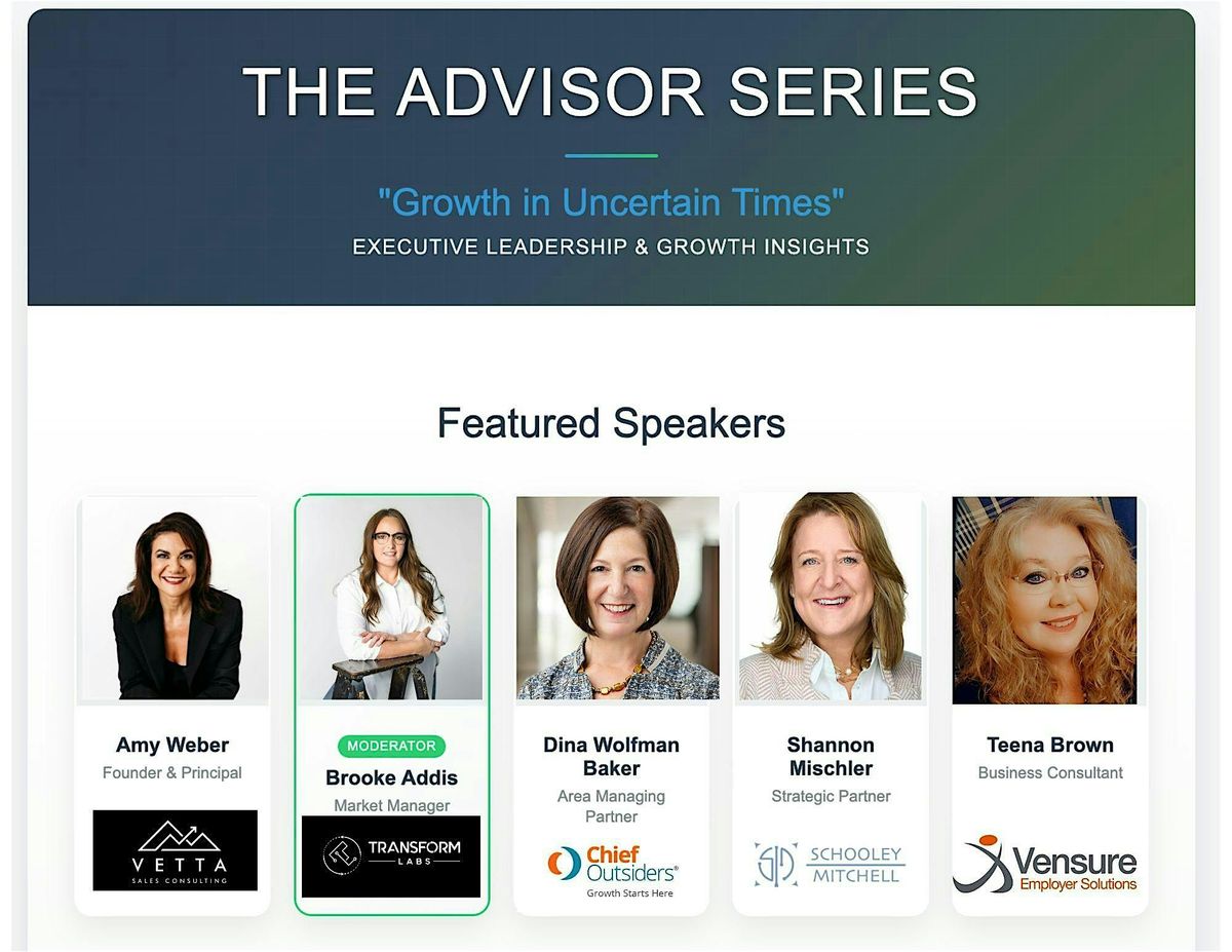 The Advisor Series: Part One "Growth in Uncertain Times" | Event in Pittsburgh | AllEvents