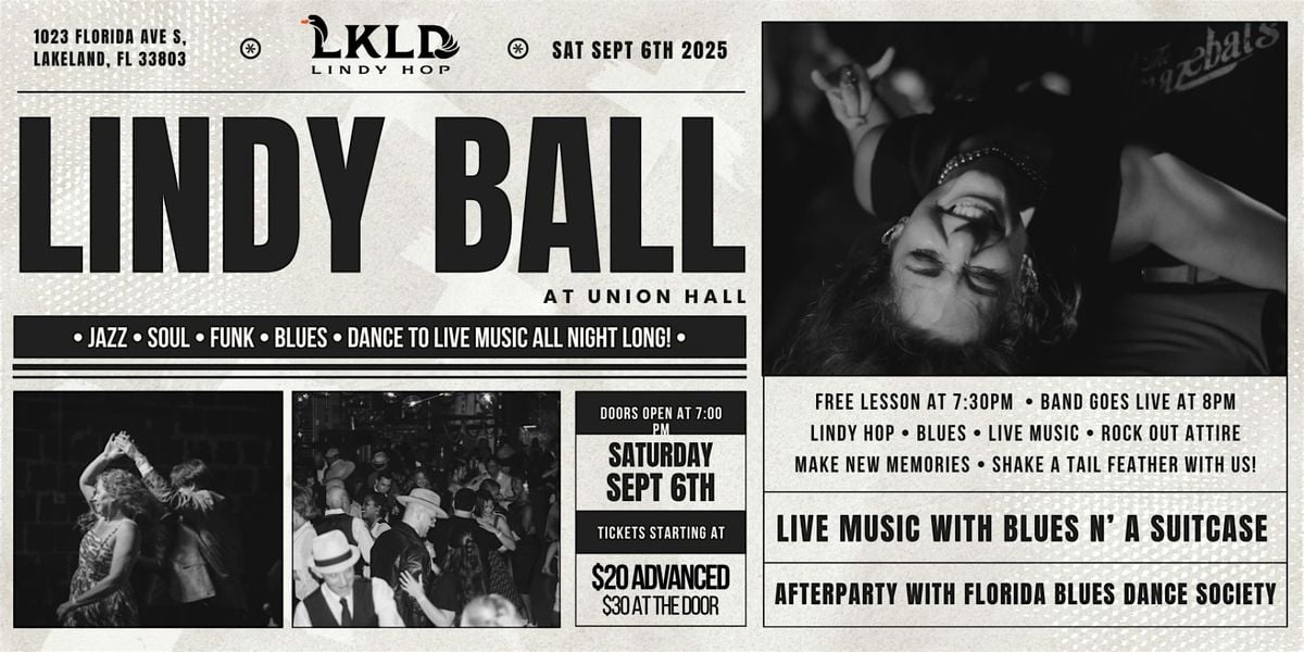 LKLD Lindy Hop Presents Lindy Ball at Union Hall, 6 September | Event in Lakeland | AllEvents