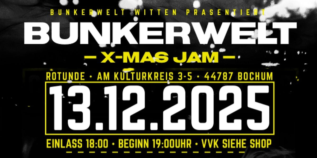 Bunkerwelt X-Mas Jam, 13 December | Event in Bochum | AllEvents