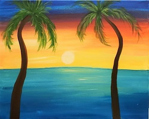 Join us for this beautiful Palm Sunrise Paint and Sip Painting Event!, 27 March | Event in Rocklin | AllEvents