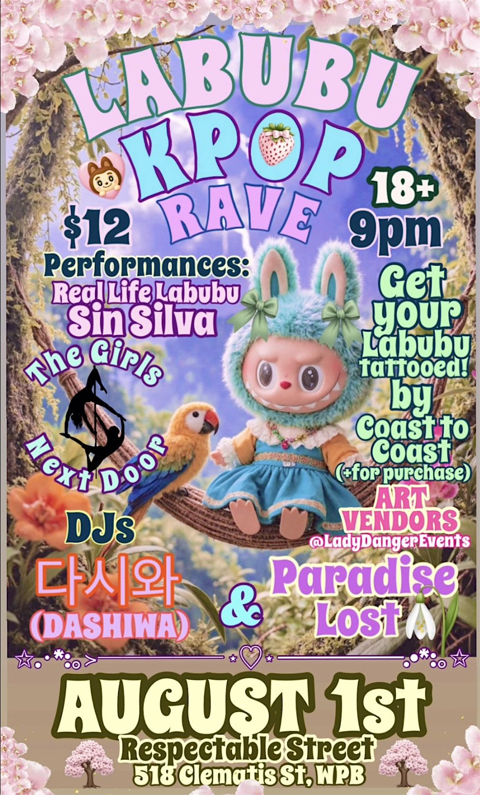 LABUBU K-POP RAVE, 1 August | Event in West Palm Beach | AllEvents