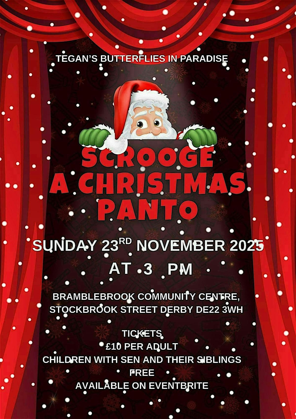 Scrooge a Christmas Panto , relaxed Panto for children with SEND, 23 November | Event in Derby | AllEvents