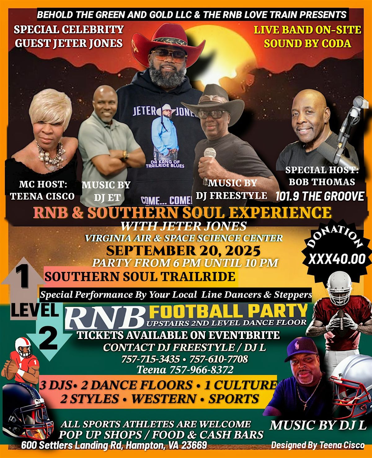 RNB & SOUTHERN SOUL EXPERIENCE W/ JETER JONES, 20 September | Event in Hampton | AllEvents