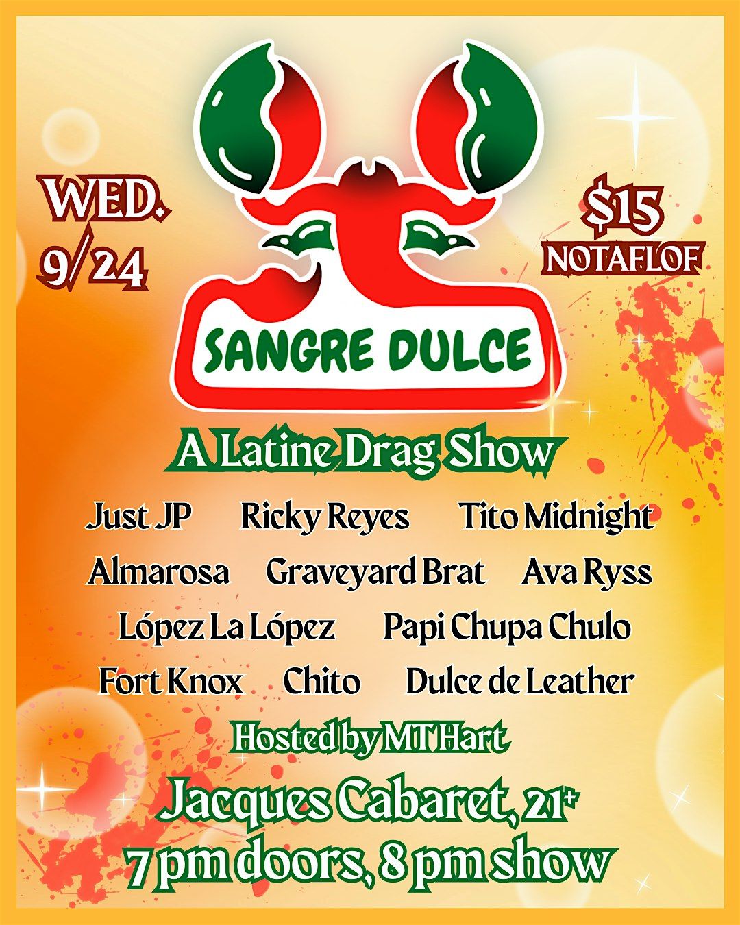 Sangre Dulce: A Latine Drag Show, 24 September | Event in Boston | AllEvents