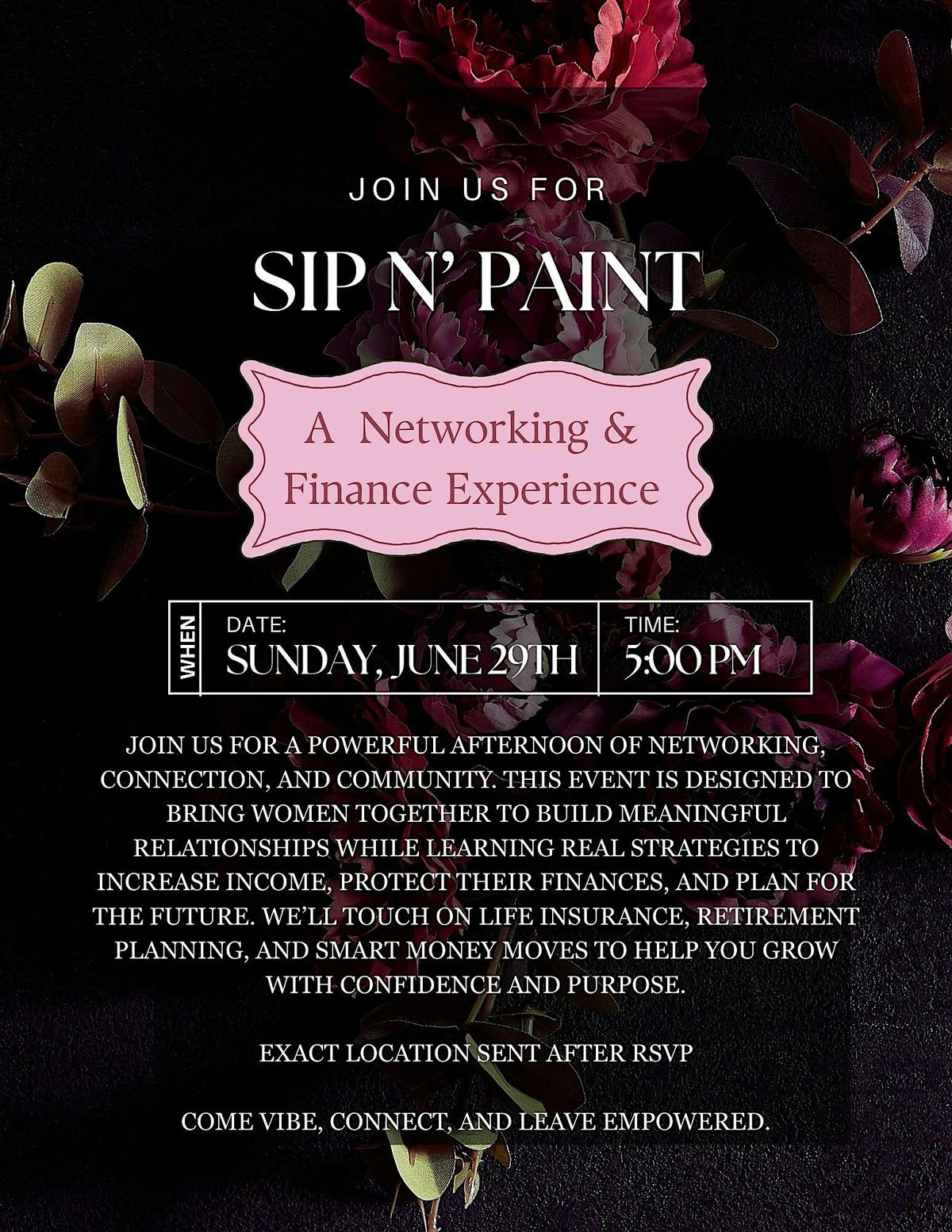 Sip N' Paint A Woman’s Network and Financial Event, 29 June | Event in Naperville | AllEvents