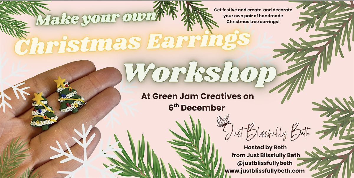 Clay Christmas Tree Earrings Workshop at Green Jam Creatives, 6 December | Event in Birkenhead | AllEvents