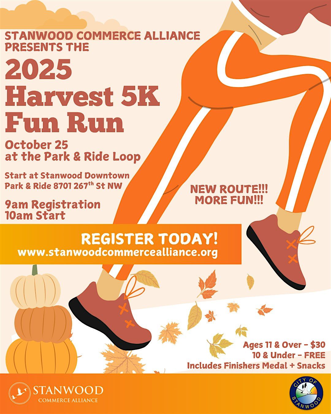 Harvest 5K Fun Run, 25 October | Event in Stanwood | AllEvents