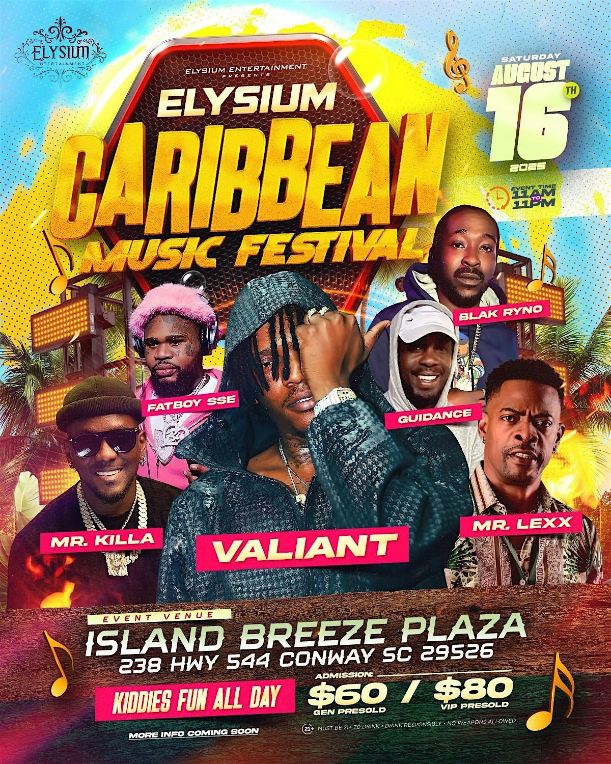 ELYSIUM  CARIBBEAN MUSIC FESTIVAL, 16 August | Event in Conway | AllEvents