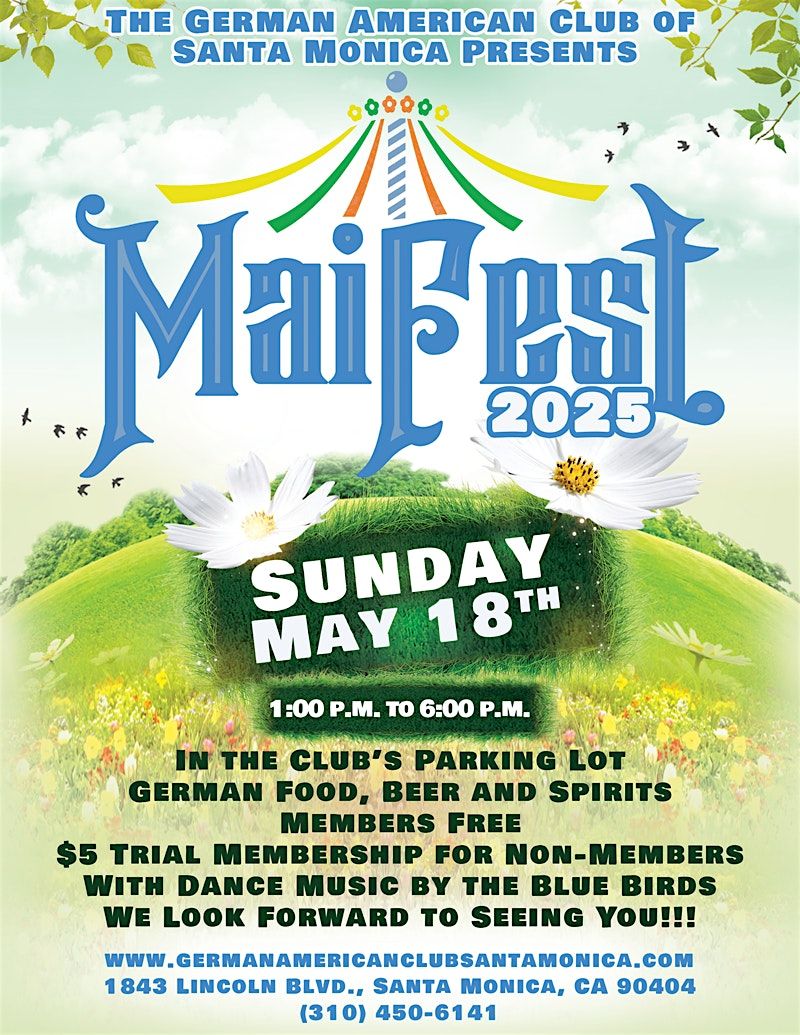 German American Club of Santa Monica Maifest, 27 May | Event in Santa Monica | AllEvents