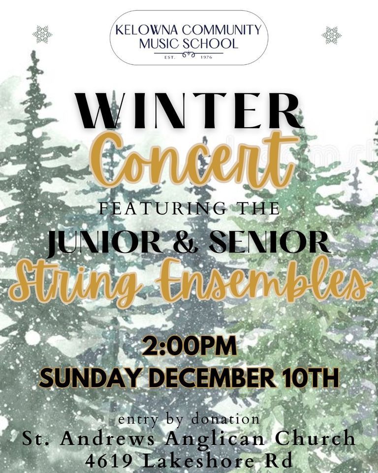 KCMS Winter String Concert, St. Andrew's Anglican Church Kelowna, 10