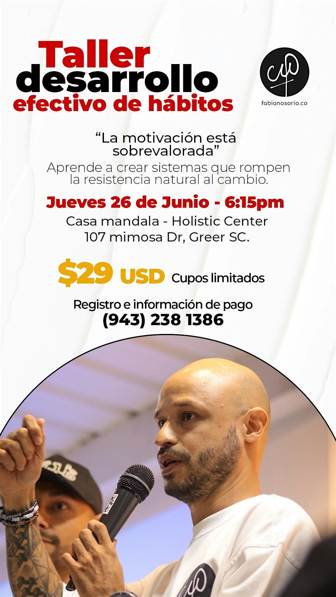 Conf - Taller | Desarrollo Efectivo de Hábitos, 26 June | Event in Greer | AllEvents