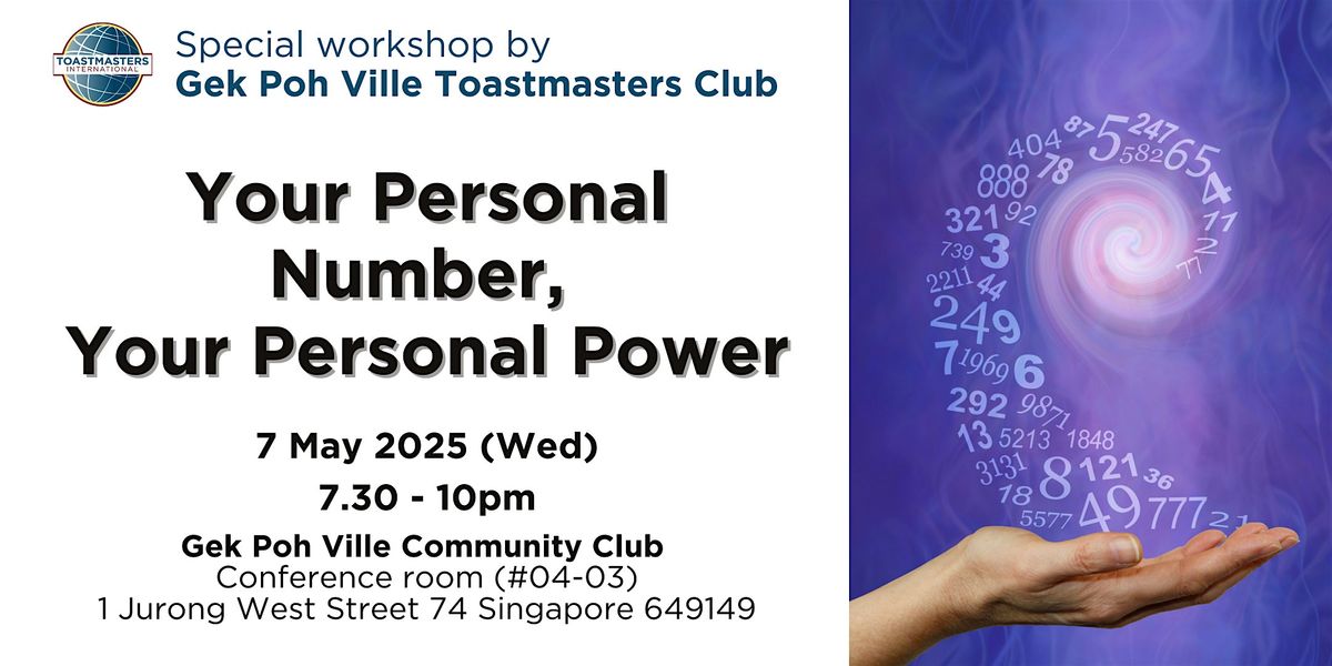 Special Workshop: Your Personal Number, Your Personal Power, 7 May | Event in Singapore | AllEvents