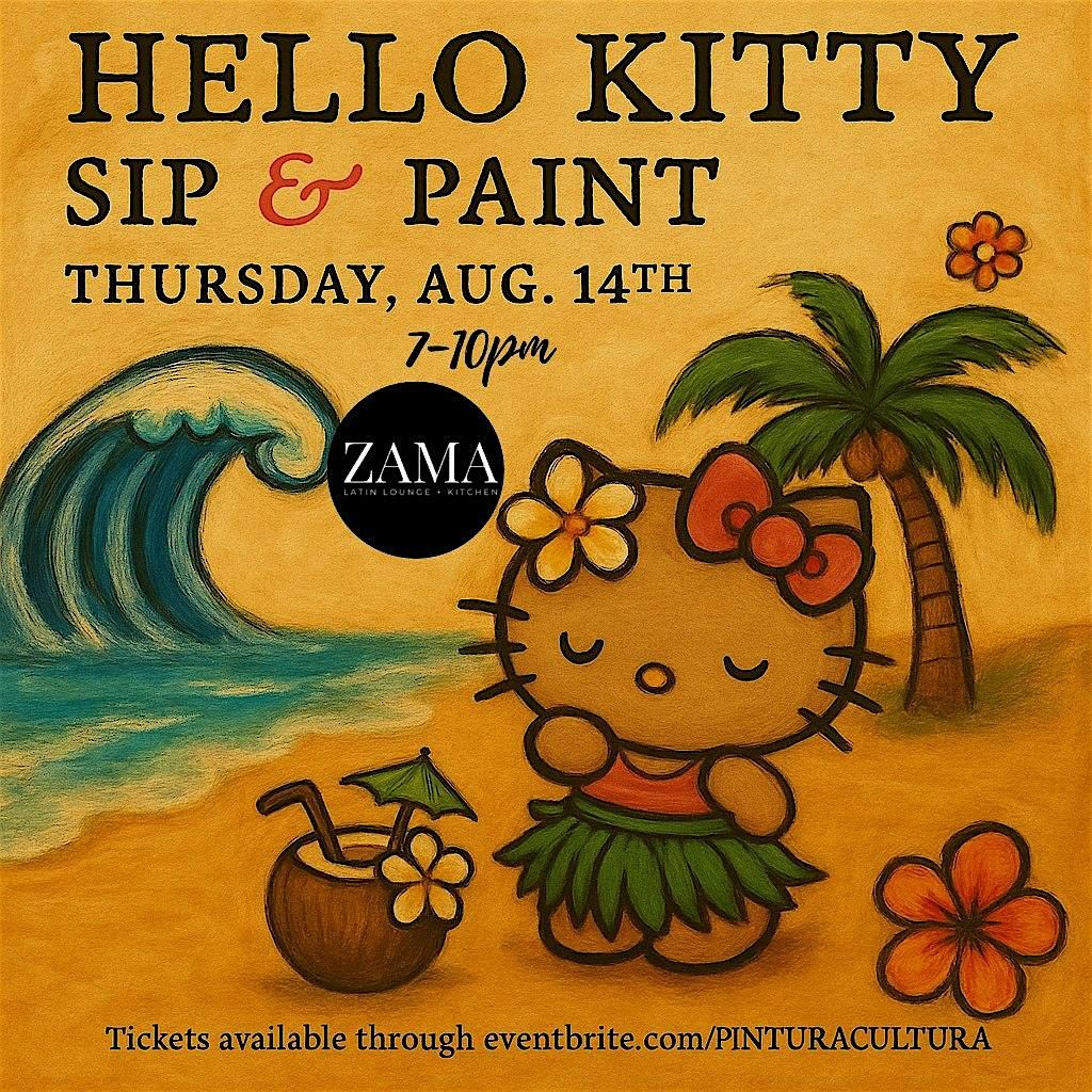 Tropical Hello Kitty Sip & Paint, 14 August | Event in Fullerton | AllEvents