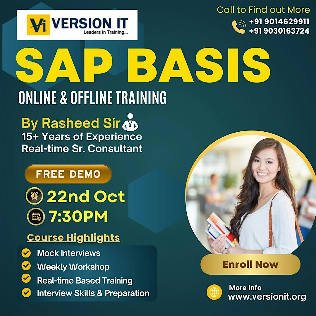Free Demo | SAP Basis Training In Hyderabad | SAP Basis Course, 22 November | Event in Hyderabad | AllEvents