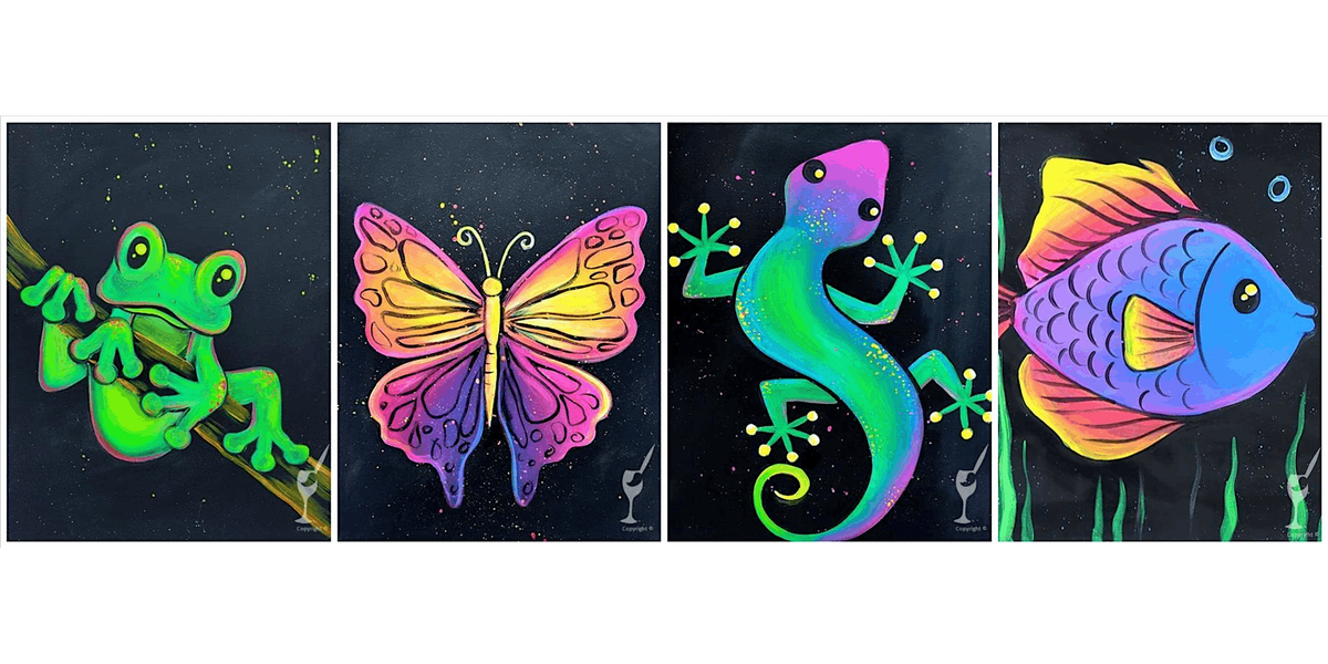 Neon Glow Animal - Paint and Sip in Austin | Classpop!™, 30 August | Event in Austin | AllEvents