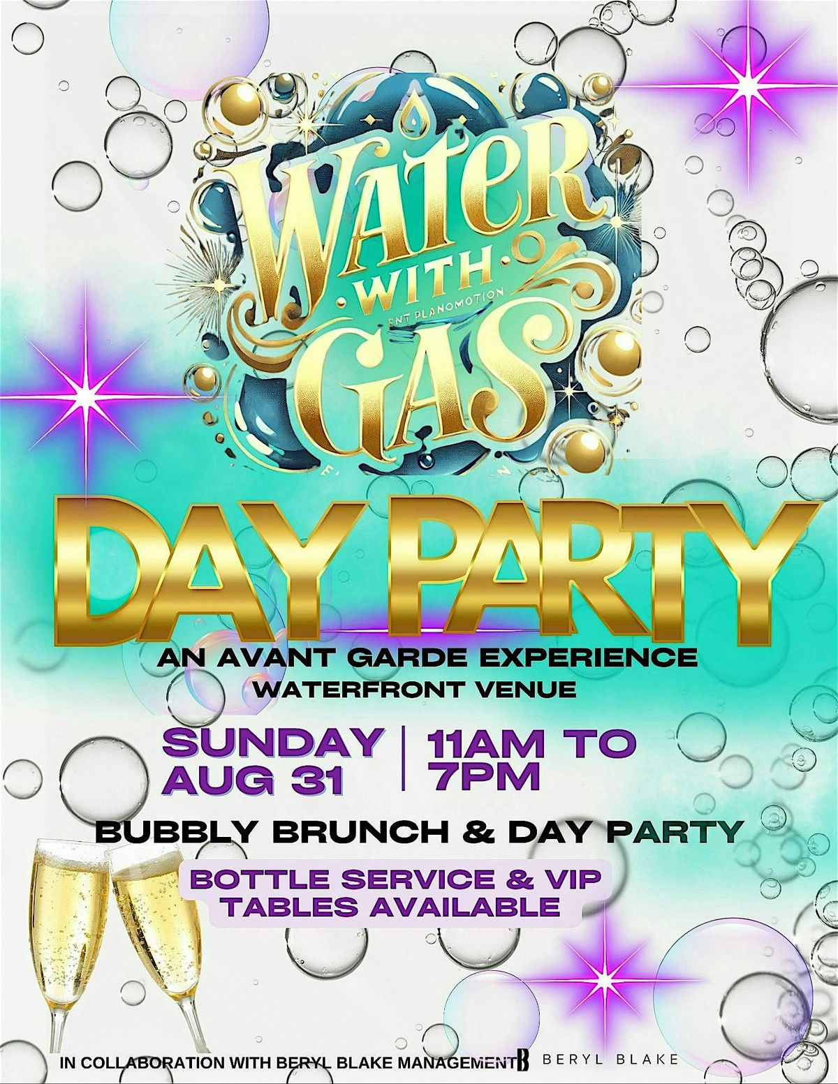 Water with Gas Bubbly Brunch & Day Party, 31 August | Event in Freeport | AllEvents