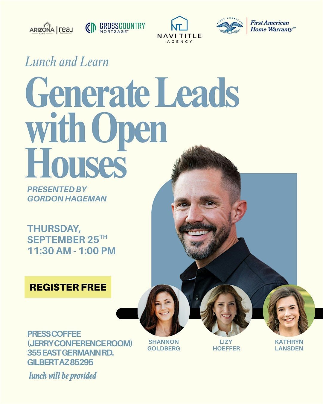 Generate Leads with Open Houses Presented by Gordon Hageman, 25 September | Event in Gilbert | AllEvents