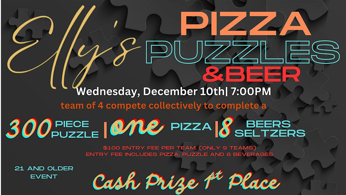 Elly's Pizza, Puzzle and Beers, 10 December | Event in Clear Lake | AllEvents