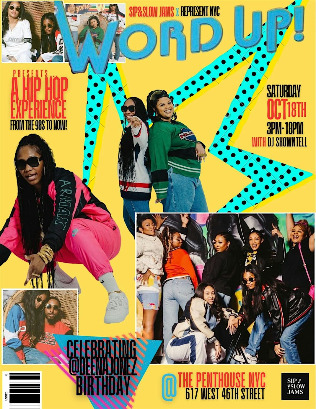 Sip and Slow Jams X Represent NYC Presents: A Hip Hop Experience!, 18 October | Event in New York | AllEvents