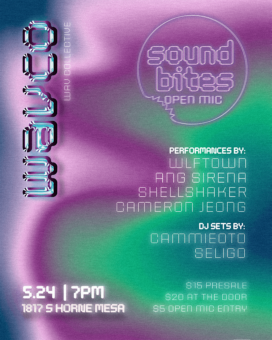 WAV Collective presents: SOUND BITES & OPEN MIC #2, 24 May | Event in Mesa | AllEvents