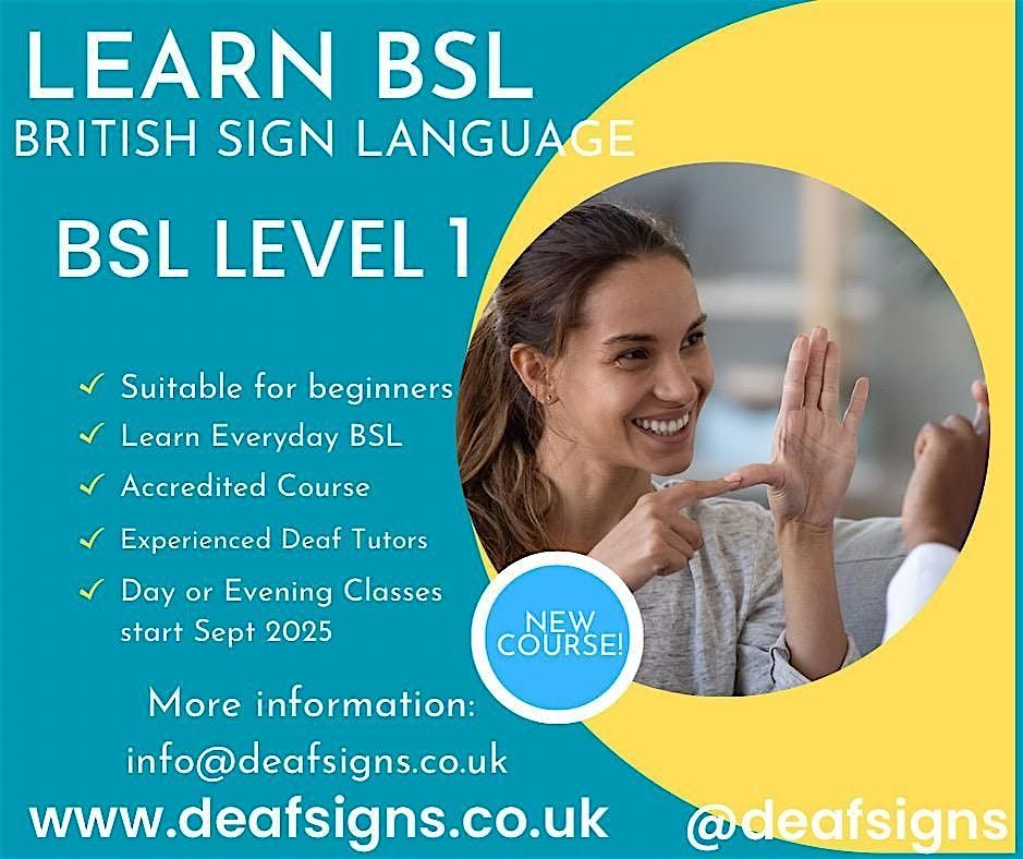 British Sign Language Level 1 Course in September 2025, 8 September | Event in Hemel Hempstead | AllEvents