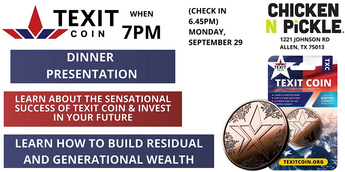 Texit Coin Presentation | Event in Allen | AllEvents