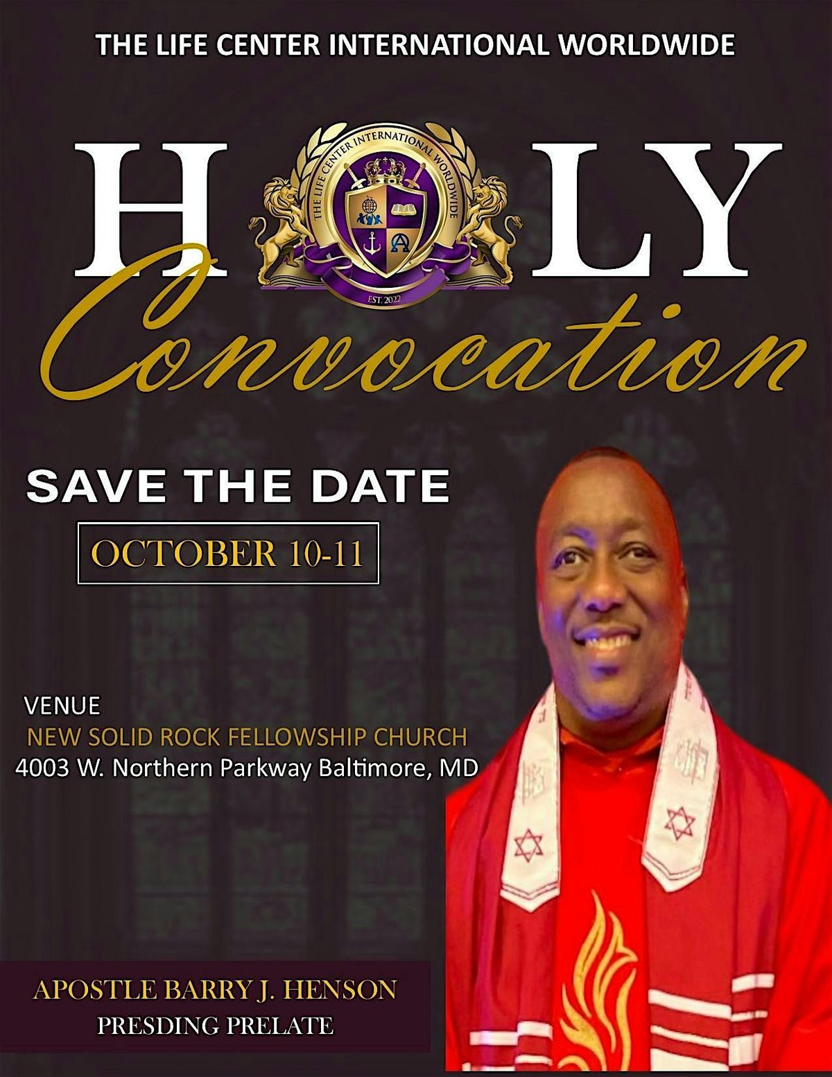 Holy Convocation 2025  "Relentless", 10 October | Event in Baltimore | AllEvents