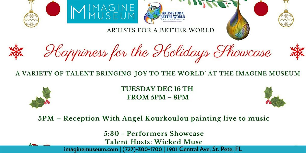 Artists For A Better World: Happiness for the Holidays Showcase, 16 December | Event in St. Petersburg | AllEvents