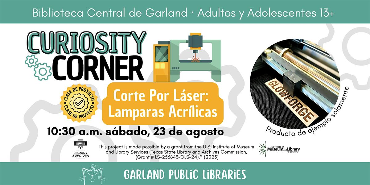 Corte por Laser - Lamparas Acrílicas, 23 August | Event in Garland | AllEvents