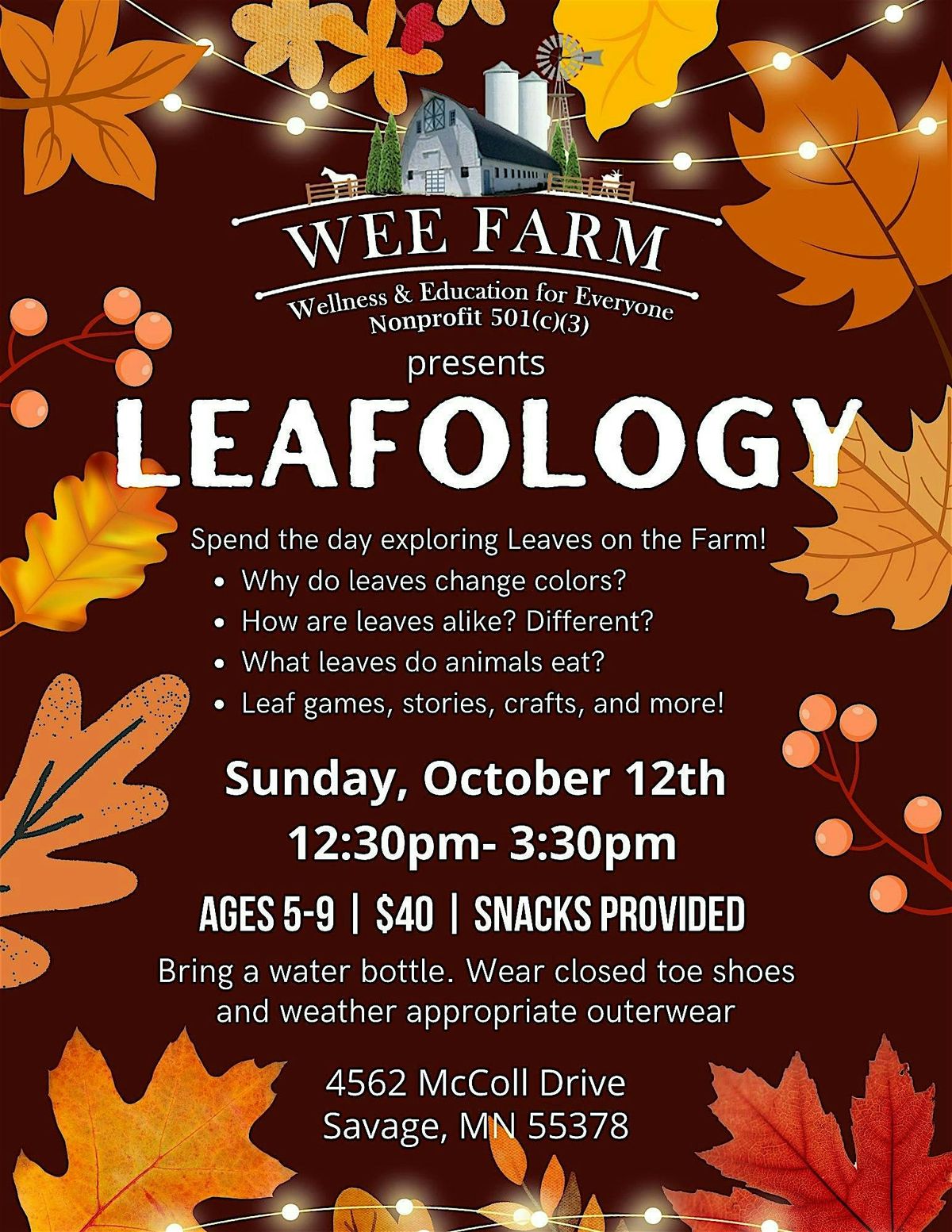 LEAFOLOGY, 12 October | Event in Savage | AllEvents
