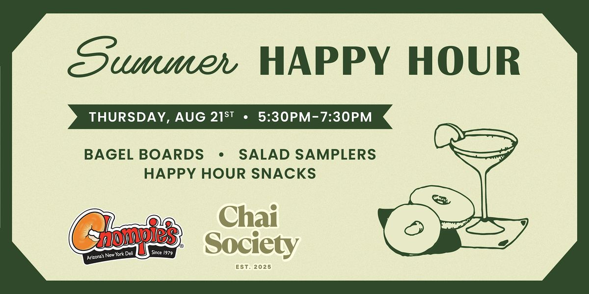 Chompie's x Chai Society Summer Happy Hour, 21 August | Event in Phoenix | AllEvents