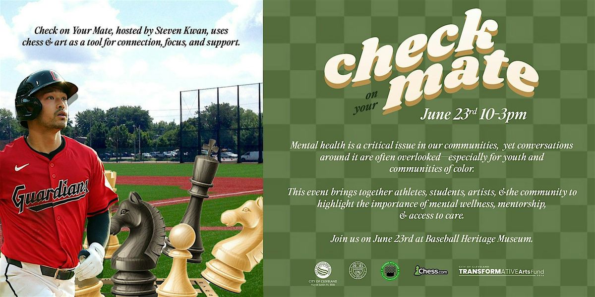Check On Your Mate: Chess Meets Art for Mental Health, 23 June | Event in Cleveland | AllEvents