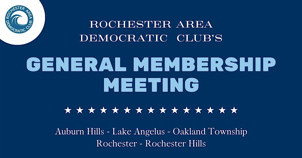 Rochester Area Democratic Club Monthly Meeting | Event in Rochester | AllEvents