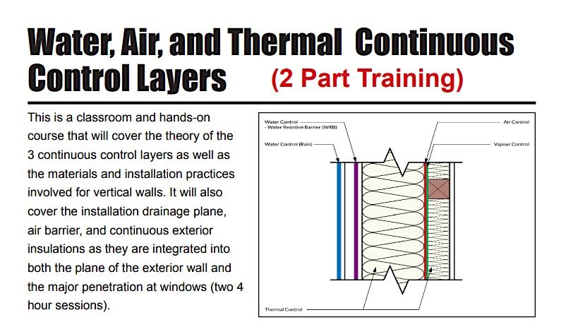 Water, Air, and Thermal Continuous Control Layers (2 Part Training), 9 December | Event in Brattleboro | AllEvents