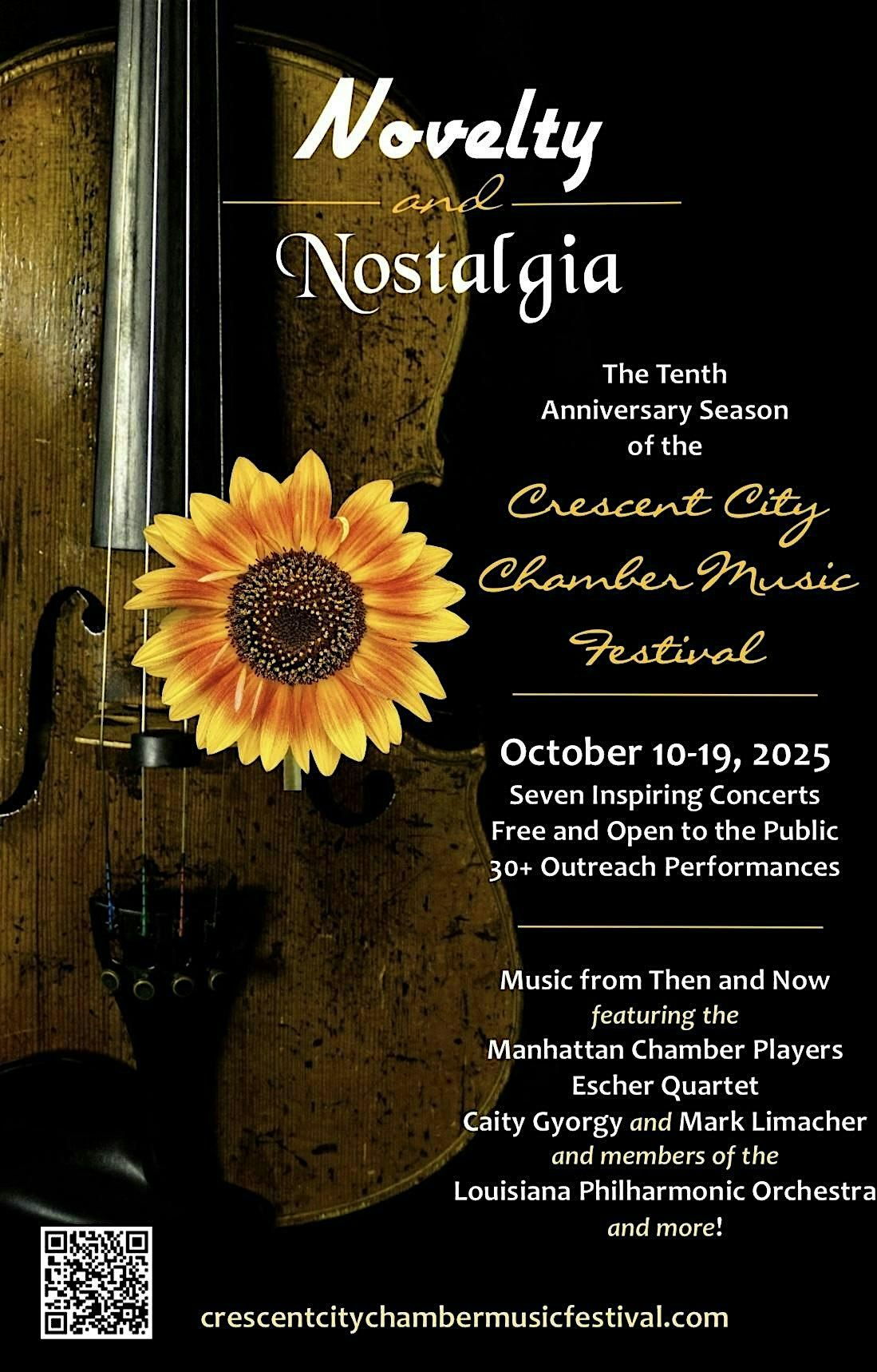 Crescent City Chamber Music Festival Tenth Season Finale Concert, 19 October | Event in New Orleans | AllEvents