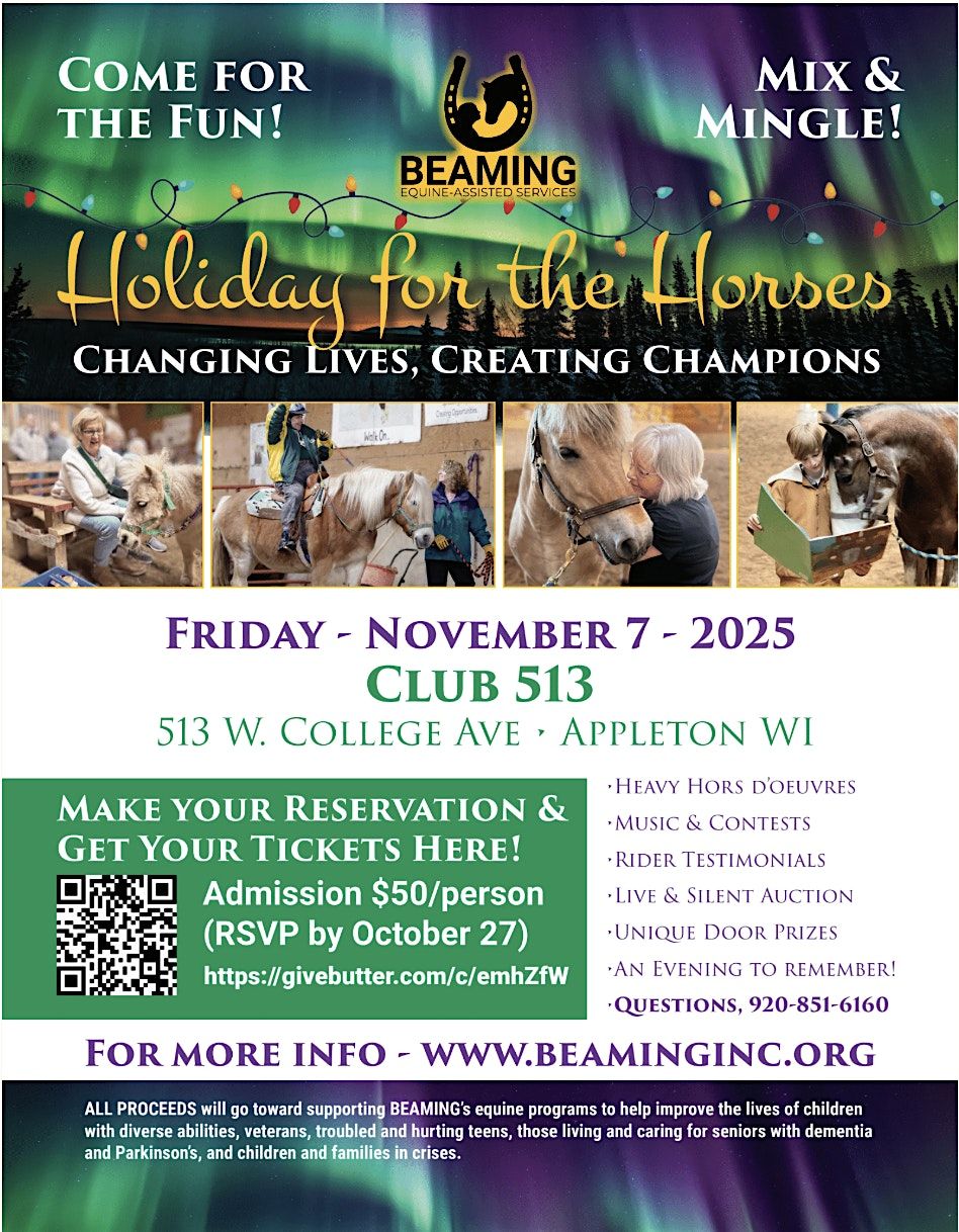 Holiday For The Horses, 7 November | Event in Appleton | AllEvents