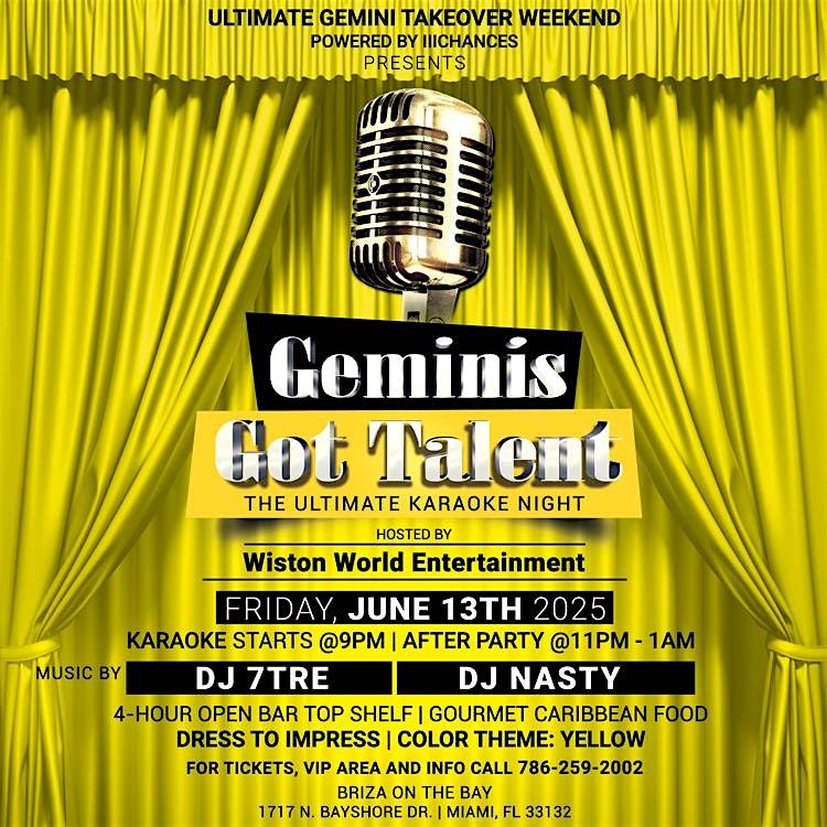Ultimate Karaoke Night - Geminis Got Talent, 14 June | Event in Miami | AllEvents