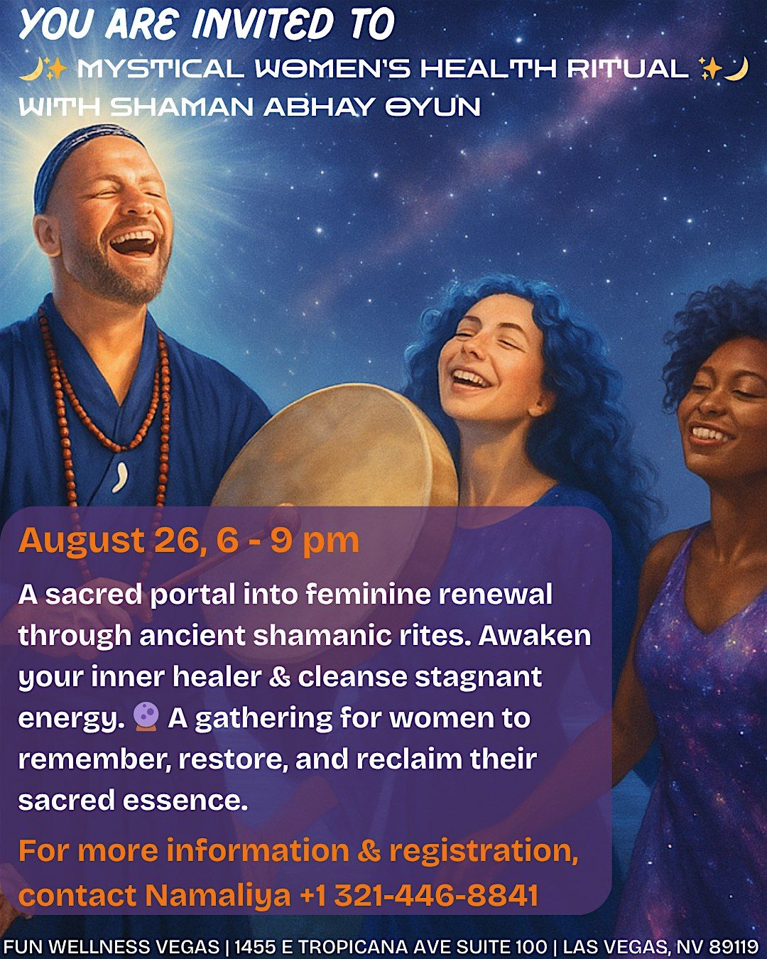 ✨ Mystical Women’s Health Ritual ✨ WITH SHAMAN ABHAY OYUN, 26 August | Event in Las Vegas | AllEvents