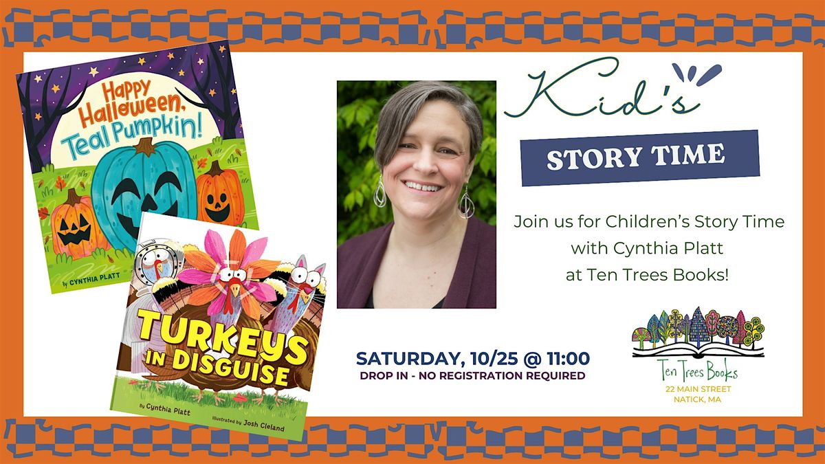 Children's Story Time with the Author at Ten Trees Books, 25 October | Event in Natick | AllEvents