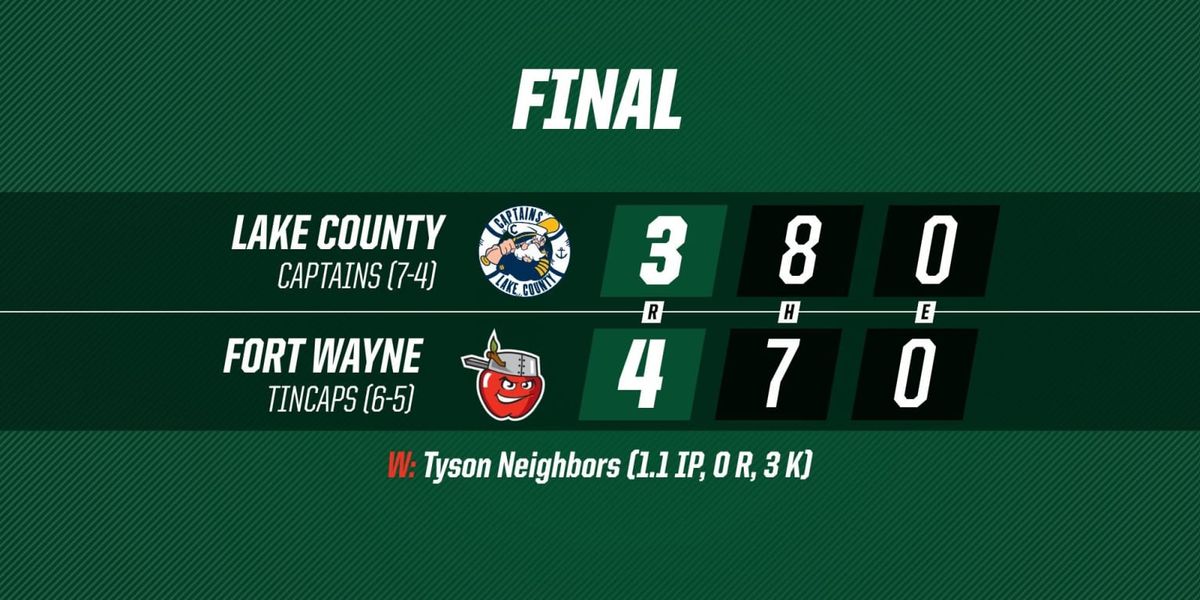 Fort Wayne Tincaps vs. Lake County Captains, 1 June | Event in Fort Wayne | AllEvents