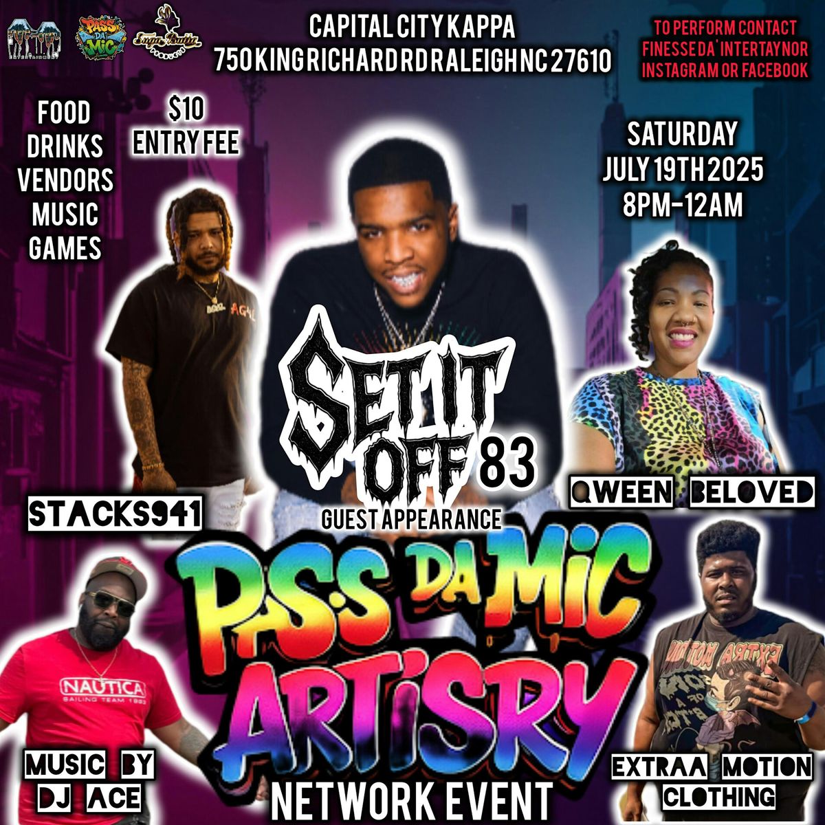 Pass Da' Mic Artistry Network Event, 19 July | Event in Raleigh | AllEvents