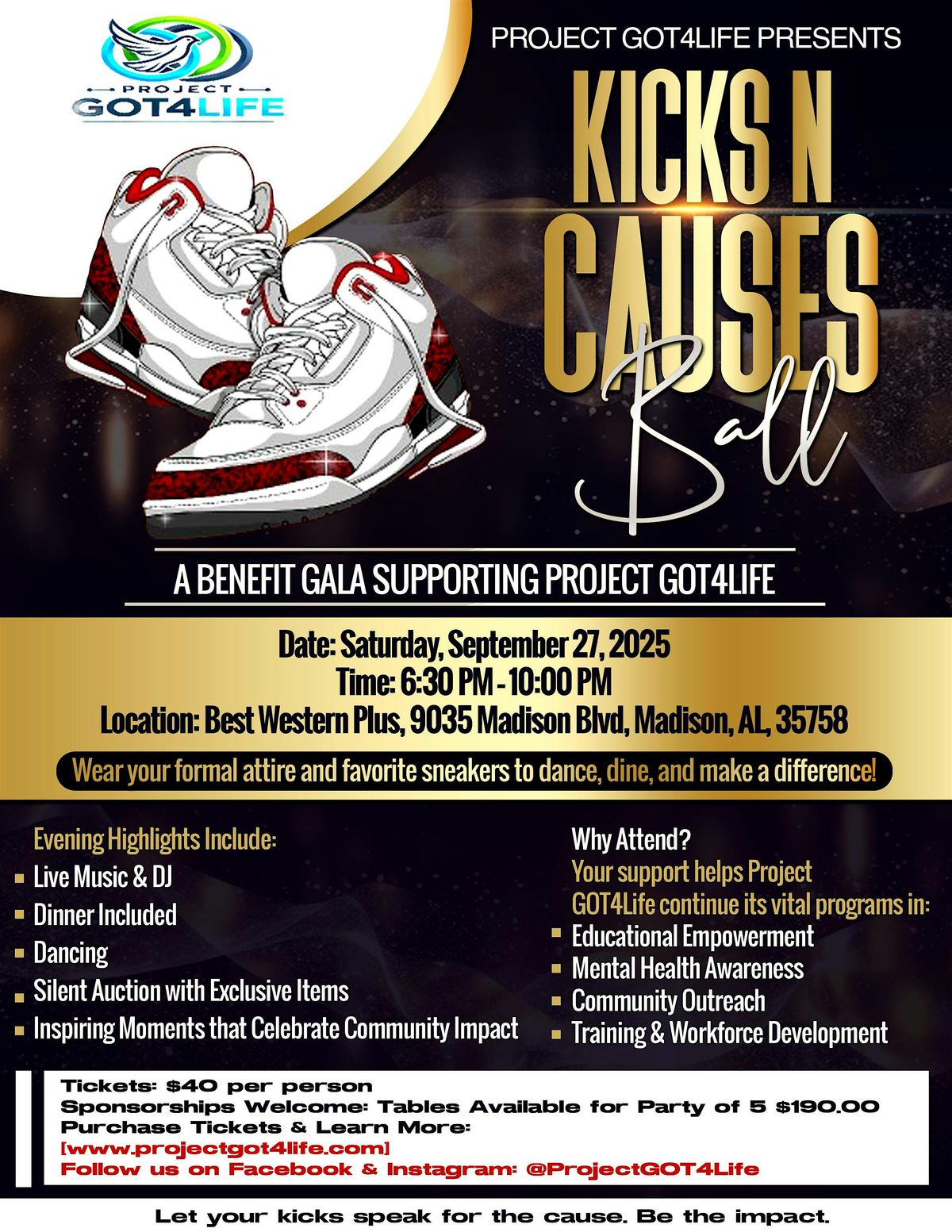 Kicks N Causes, 27 September | Event in Madison | AllEvents
